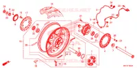 RUOTA POSTERIORE per Honda CBR 1000 ABS RED 2018