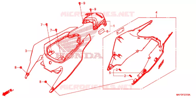 SEDILE/RIPARO POSTERIORE Honda MOTO 1000 CBR 2019  CBR1000S1J