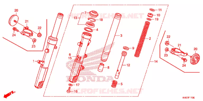 FORCELLA ANTERIORE Honda SCOOTER 125 FORZA 2019  NSS125ADK