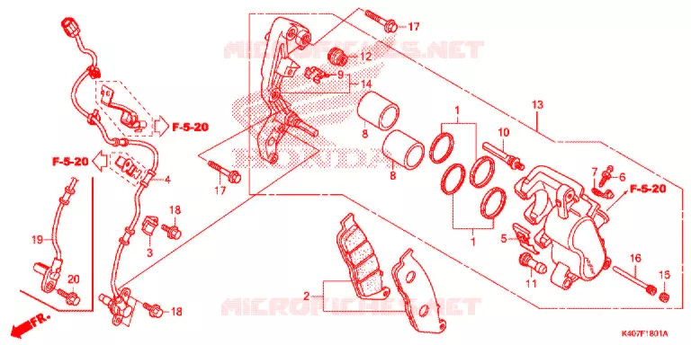 PINZA FRENO ANTERIORE Honda SCOOTER 125 FORZA 2020  NSS125ADK