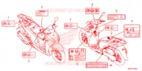 ETICHETTA CAUZIONE(1) per Honda SH 300 I ABS STANDARD 2018