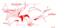 EMBLEMA/STRISCIA (2) per Honda AFRICA TWIN 1000 DCT WHITE 2018