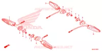 FRECCIA LAMPEGGIATORE per Honda AFRICA TWIN 1000 DCT ROJO 2018