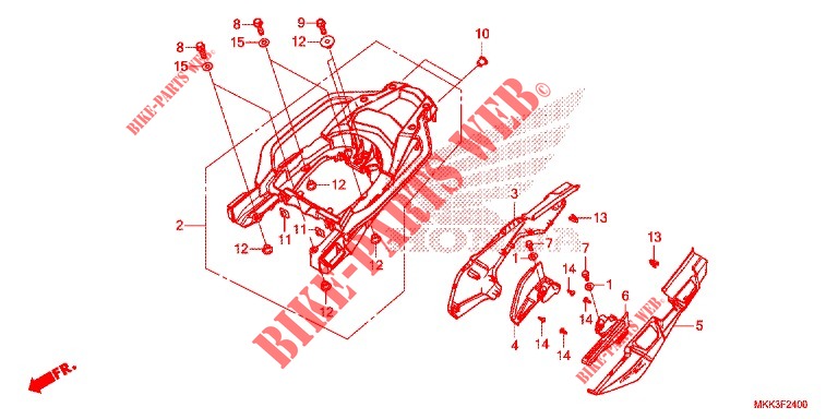 COPERTURA LATO (CRF1000A/AL/D/DL) per Honda AFRICA TWIN 1000 ABS -U- 2018