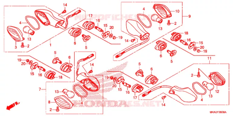 FRECCIA LAMPEGGIATORE Honda MOTO 750 NC 2018  NC750XDJ