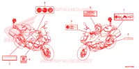 ETICHETTA CAUZIONE(1) per Honda NC 750 POLICE 2018