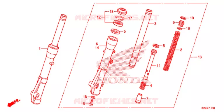 FORCELLA ANTERIORE Honda SCOOTER 125 SH 2018  ANC125H