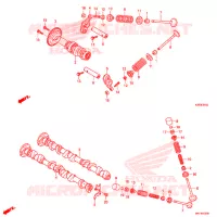 ALBERO A CAMME/VALVOLA per Honda SH MODE 125 2018