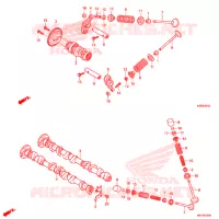 ALBERO A CAMME/VALVOLA per Honda SH MODE 125 2017