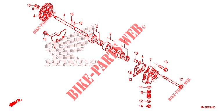 FILTRO DELL'OLIO/SCODELLO OLIO/POMPA OLIO per Honda CRF 450 RX ENDURO 2019