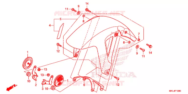 PARAFANGO ANTERIORE Honda MOTO 750 NC 2018  NC750XJ