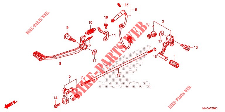 PEDALE/GRADINO per Honda GL 1800 GOLD WING TOUR DCT AIRBAG 2019