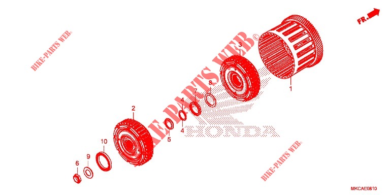 FRIZIONE (DCT) per Honda GL 1800 GOLD WING TOUR DCT, BLUE 2019