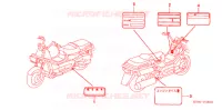 ETICHETTA CAUZIONE per Honda PS 250 2005