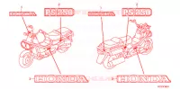 EMBLEMA/STRISCIA (PS2506) per Honda PS 250 2006