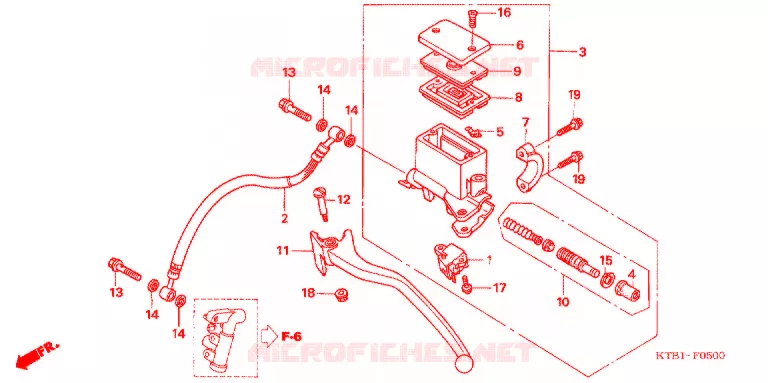 POMPA FRENO POSTERIORE Honda MOTO 250 other-models 2006  PS2506