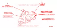 EMBLEMA/STRISCIA (3) per Honda 50 CREA SCOOPY 2008