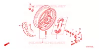 RUOTA POSTERIORE per Honda 50 CREA SCOOPY 2008
