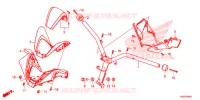 MANUBRIO   COPERTURA MANIGLIA (NSS125ADK) per Honda FORZA 125 TOP BOX 2018