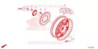 RUOTA POSTERIORE per Honda FORZA 125 TOP BOX 2018