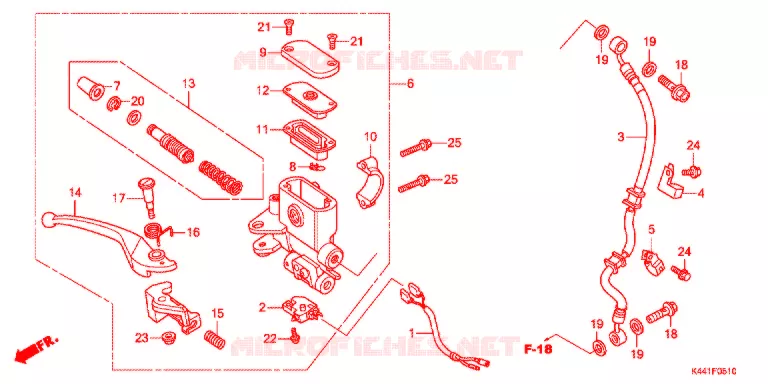 FRENO MAESTRO ANTERIORE CILINDRO Honda SCOOTER 110 DIO 2020  NSC110CBFK
