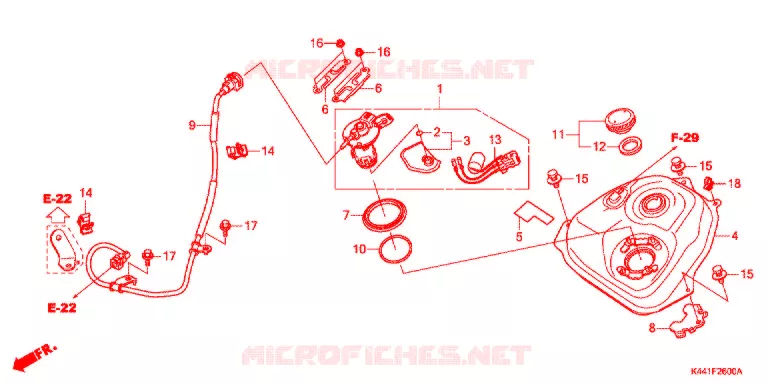 SERBATOIO COMBUSTIBILE Honda SCOOTER 110 DIO 2020  NSC110CBFK