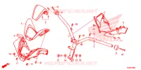 MANIGLIA STERZO/COPERTURA MANIGLIA per Honda FORZA 300 ABS 2020