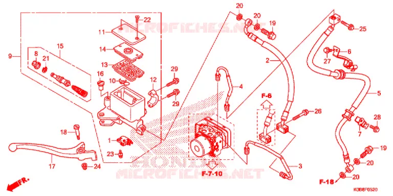 FRENO MAESTRO ANTERIORE CILINDRO Honda SCOOTER 300 FORZA 2020  NSS300AL