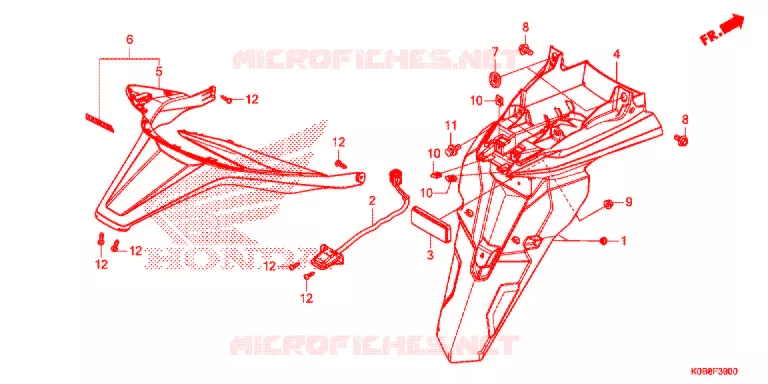 PARAFANGO POSTERIORE Honda SCOOTER 300 FORZA 2020  NSS300AL
