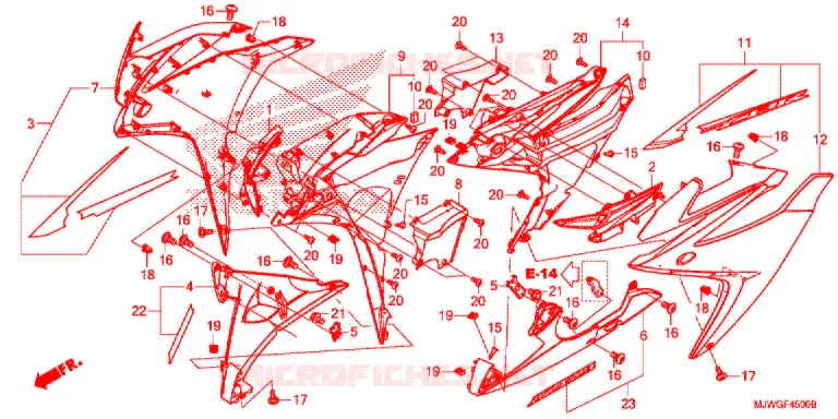 RIPARO MEDIO Honda MOTO 500 CBR 2016  CBR500RAG
