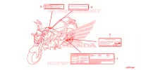 ETICHETTA CAUZIONE per Honda GROM 125 SF ABS 2017