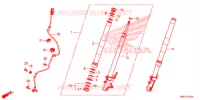 FORCELLA ANTERIORE per Honda GROM 125 SF ABS 2017