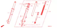 FORCELLA ANTERIORE per Honda CLICK 110 FRONT DRUM, SPOKED WHEELS 2006