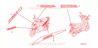 MARCHIO/STRISCIA (2) per Honda CLICK 110 FRONT DRUM, SPOKED WHEELS 2006