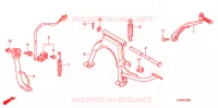 PIEDE D'APPOGGIO/BRACCIO AVVIATORE A TIRO  per Honda CLICK 110 FRONT DRUM, SPOKED WHEELS 2006