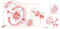 RUOTA POSTERIORE (1) per Honda WAVE 125 X 2008