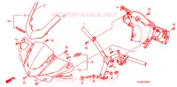 CONDOTTO MANIGLIA/COPERTURA MANIGLIA per Honda CLICK 110 FRONT DISK, SPOKED WHEELS 2009