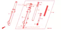 FORCELLA ANTERIORE per Honda CLICK 110 FRONT DISK, SPOKED WHEELS 2009