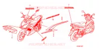 MARCHIO/STRISCIA (ANC110AST9) per Honda CLICK 110 FRONT DISK, SPOKED WHEELS 2009