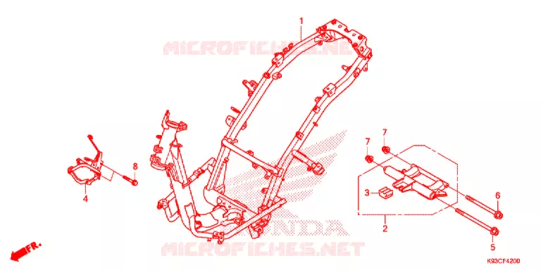 CORPO TELAIO Honda SCOOTER 110 SCOOPY 2018  ACF110CBTJ