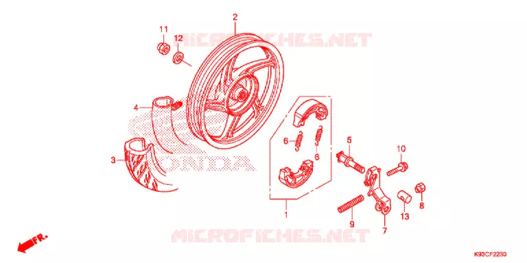 RUOTA POSTERIORE (ACF110CBT) Honda SCOOTER 110 SCOOPY 2018  ACF110CBTJ