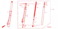 FORCELLA ANTERIORE per Honda WAVE 125 S, Spoked Wheels 2007