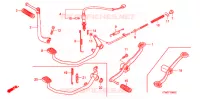 PEDALE/BRACCIO AVVIATORE A TIRO per Honda WAVE 125 S, Spoked Wheels 2007