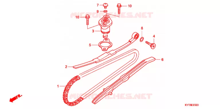 CATENA CAMMA/TENSIONE Honda SCOOTER 110 SCOOPY 2012  ACD110SFC_2TH