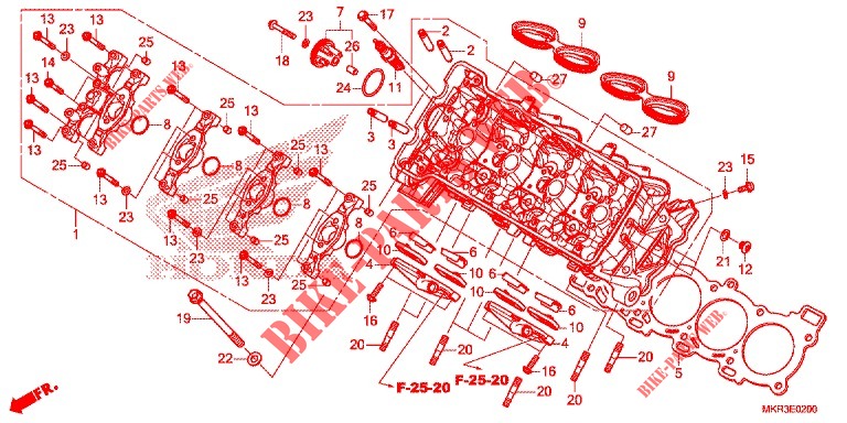TESTATA per Honda CBR 1000 RR SP BREMBO 2020