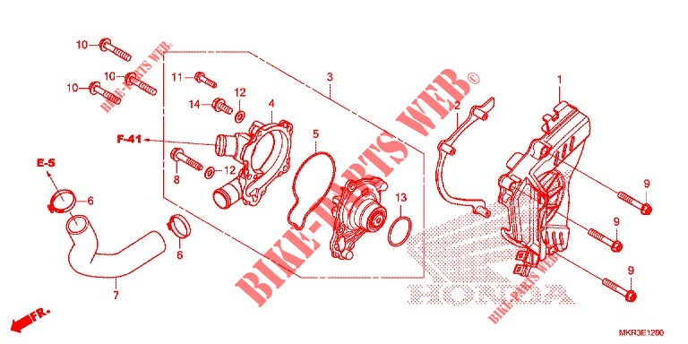 POMPA ACQUA per Honda CBR 1000 RR SP BREMBO 2020