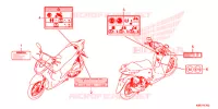 ETICHETTA CAUZIONE per Honda SH 125 ABS D 3ED 2021