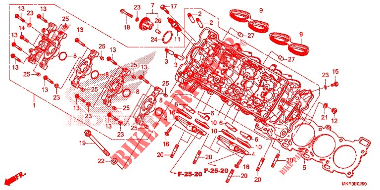 TESTATA per Honda CBR 1000 RR SP BREMBO 2020