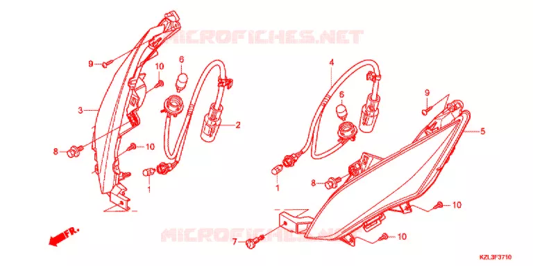 FRECCIA ANTERIORE Honda SCOOTER 110 VISION 2017  NSC110WHG