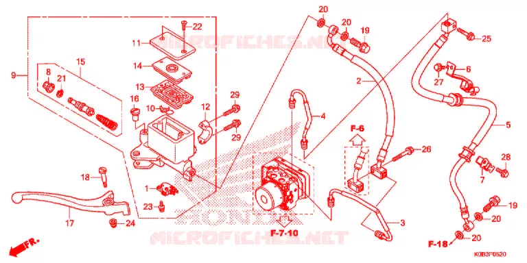 FRENO MAESTRO ANTERIORE CILINDRO Honda SCOOTER 300 FORZA 2020  NSS300AL